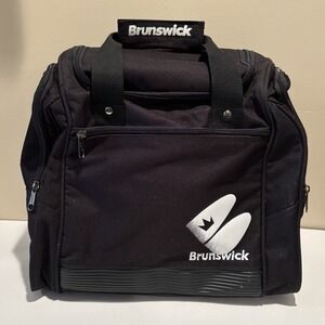 Black Brunswick Bowling Ball Bag w/  Ball Base & Shoe Pocket